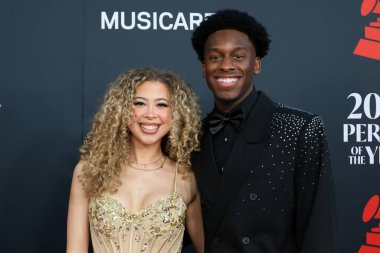 Malia Young, Jamal Howard. Yılın MusiCares etkinliği IHO Mariah Carey 'de 30 Ocak 2026' da Los Angeles, CA 'da.