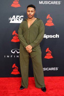 Ty Cole, Los Angeles 'ta 30 Ocak 2026' da Los Angeles Kongre Merkezi 'nde yılın MusiCares Person of the Year Event IHO Mariah Carey' de.
