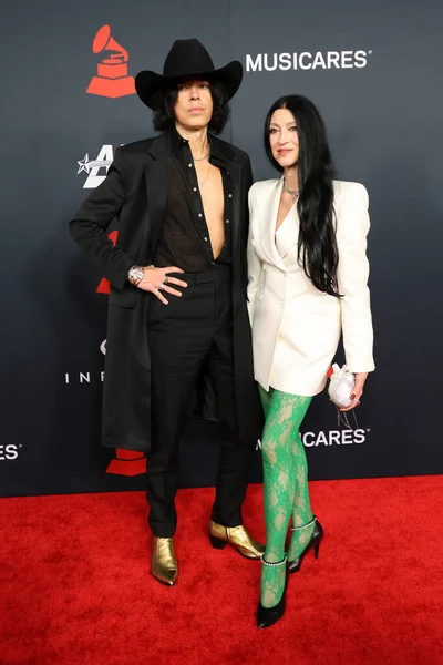 Lawrence Rothman, Floria Sigismond, 30 Ocak 2026 tarihinde Los Angeles, CA 'da Los Angeles Kongre Merkezi' nde yılın MusiCares etkinliği IHO Mariah Carey 'de.