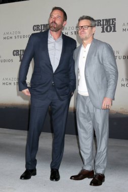 Ben Affleck, Matt Damon 10 Şubat 2026 'da Los Angeles, CA' da, Broadway 'deki United Theater' daki Suç 101 Dünya Premiere 'de.