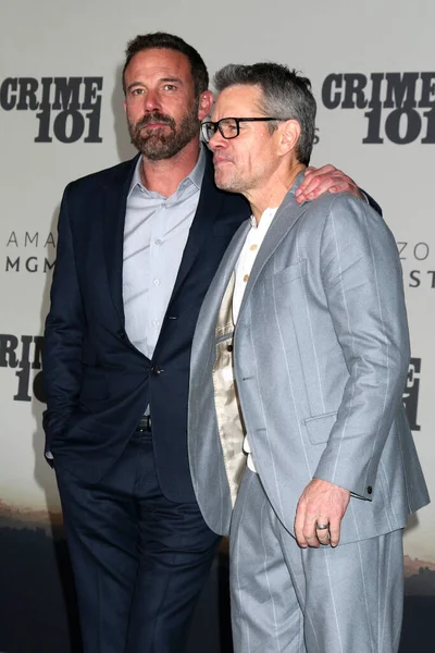 Ben Affleck, Matt Damon 10 Şubat 2026 'da Los Angeles, CA' da, Broadway 'deki United Theater' daki Suç 101 Dünya Premiere 'de.
