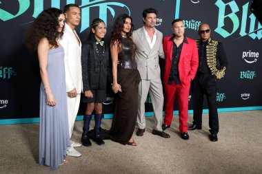 Safia Oakley-Green, Ismael Cruz Cordova, Vedanten Naidoo, Priyanka Chopra Jonas, Karl Urban, Frank E. Flowers, Temuera Morrison, The Bluff World Premiere at the TCL Chinese Theater IMAX 17 Şubat 2026, Los Angeles