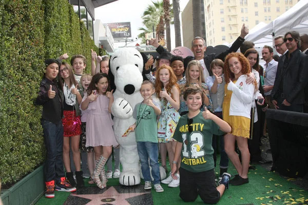 Snoopy, cast vocale de "Il film delle arachidi" " — Foto Stock