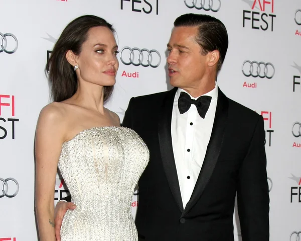 Angelina Jolie Pitt, Brad Pitt — Fotografia de Stock