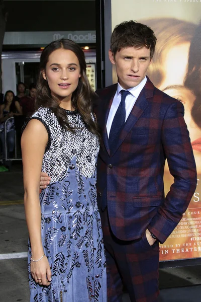 Alicia Vikander, Eddie Redmayne — Zdjęcie stockowe