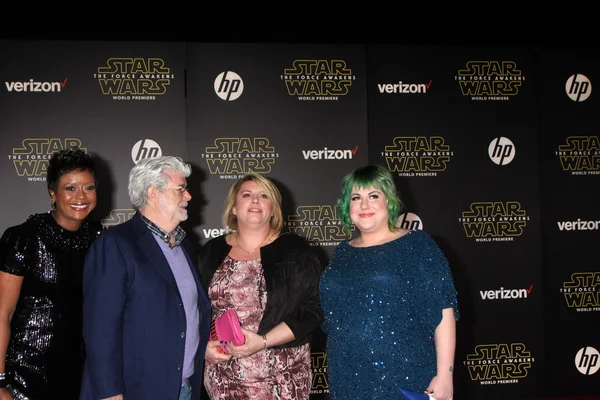 Mellody hobson, george lucas, töchter — Stockfoto