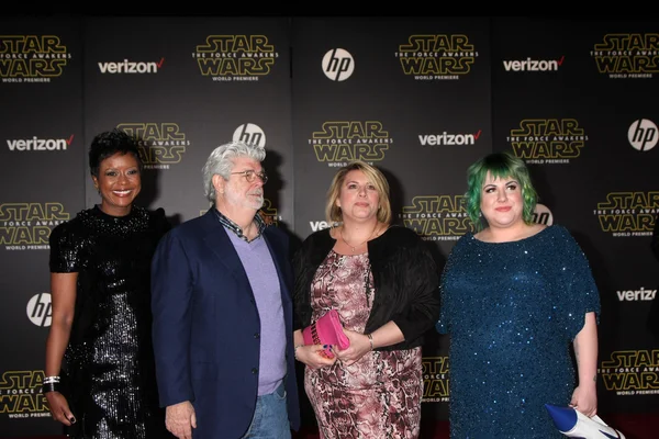 Mellody hobson, george lucas, töchter — Stockfoto