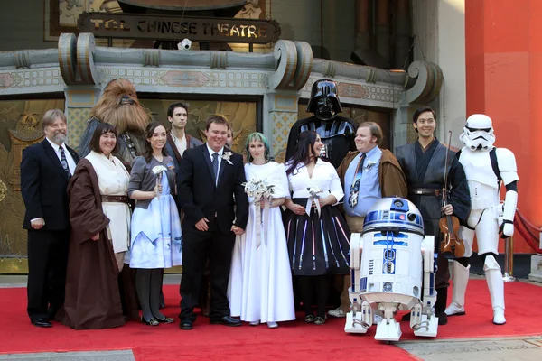 Aficionados australianos de Star Wars se casan en una boda temática de Star Wars —  Fotos de Stock