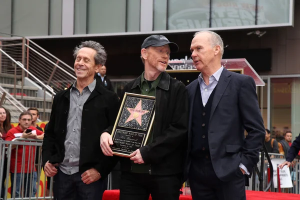 Brian Grazer, Ron Howard, Michael Keaton — Zdjęcie stockowe