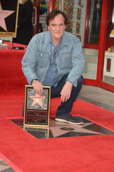 Quentin tarantino hollywood walk of fame star zeremonie — Stockfoto