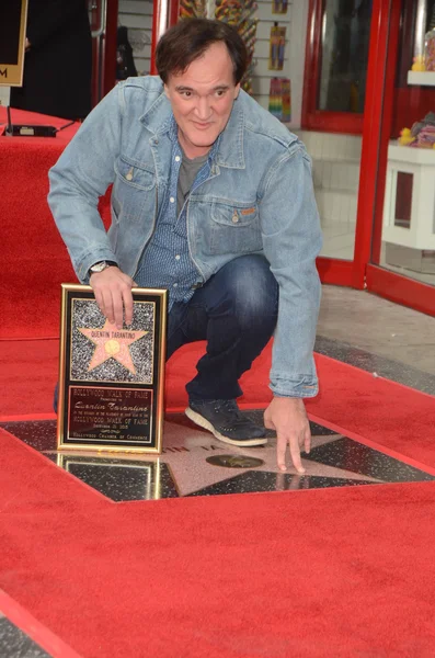 Quentin Tarantino Hollywood Walk of Fame hvězda obřadu — Stock fotografie