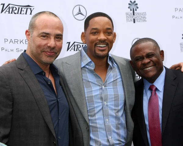 Peter Landesman, Will Smith, Dr. Bennet Omalu — Stock Photo, Image