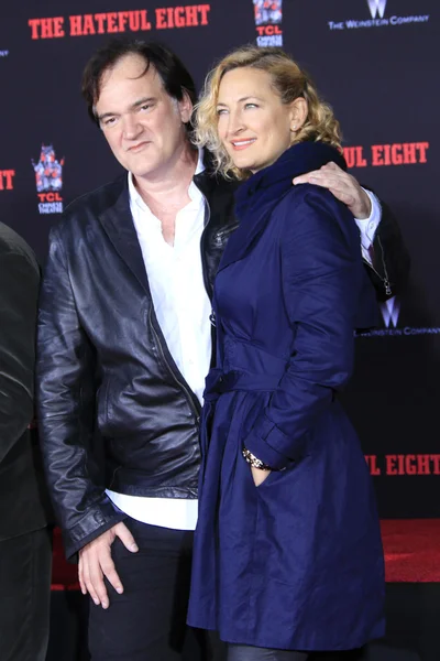 Quentin Tarantino og Zoe Bell. - Stock-foto