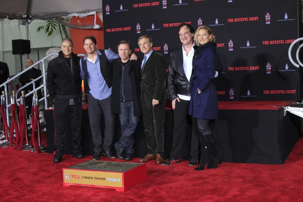 Robert Forster, Channing Tatum, Tim Roth, Christoph Waltz, Quentin Tarantino, Zoe Bell — Stockfoto