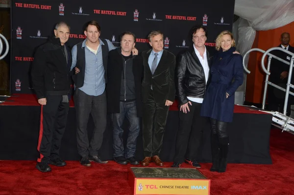 Robert Forster, Channing Tatum, Tim Roth, Christoph Waltz, Quentin Tarantino, Zoe Bell — Fotografia de Stock