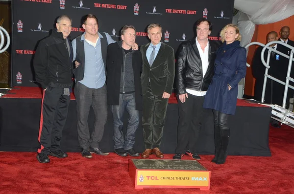 Robert Forster, Channing Tatum, Tim Roth, Christoph Waltz, Quentin Tarantino, Zoe Bell — Fotografia de Stock