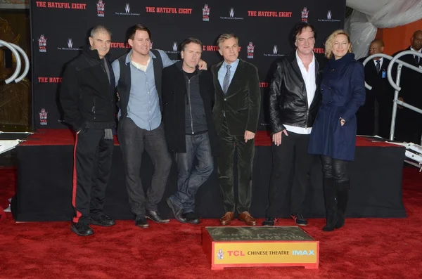 Robert Forster, Channing Tatum, Tim Roth, Christoph Waltz, Quentin Tarantino, Zoe Bell — Foto Stock