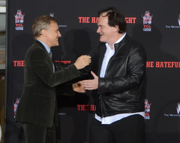 Christoph Waltz, Quentin Tarantino — Foto de Stock