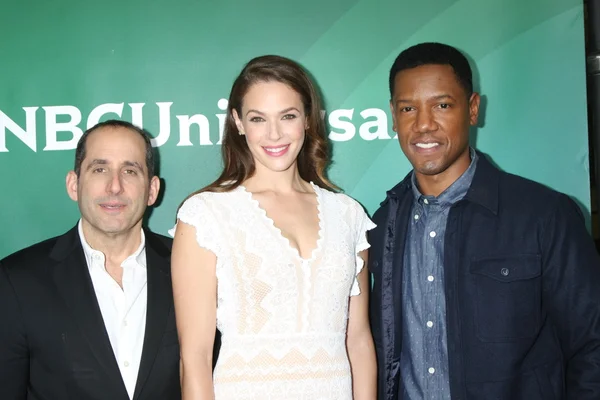 Peter Jacobson, Amanda Righetti, Tory Kittles — Zdjęcie stockowe