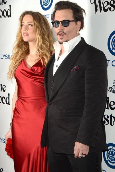 Amber Heard, Johnny Depp — Stock Photo, Image