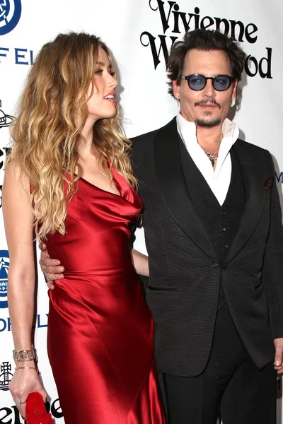 Amber Heard, Johnny Depp — Stock Photo, Image