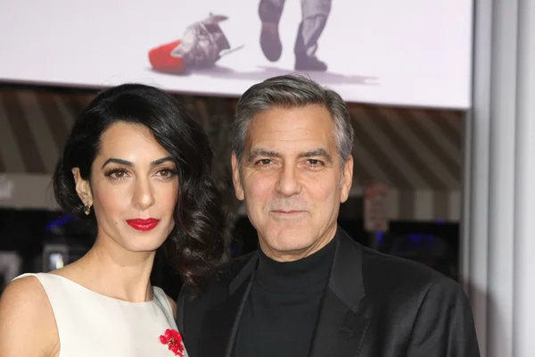 Amal Clooney, George Clooney — Stock Photo, Image