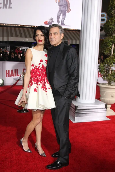Amal Clooney, George Clooney — Stock Photo, Image