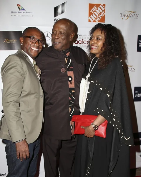 Tommy Davidson, Lou Gossett Jr, fiance — Zdjęcie stockowe