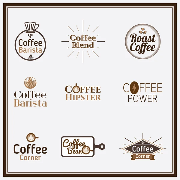 Logo idées, Étiquette, set pour la conception de menu de restaurant . — Image vectorielle