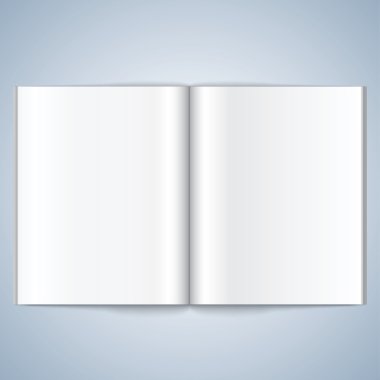 Kağıt ve kalem, boş kağıt, kalem vektör ile kitap vektör.