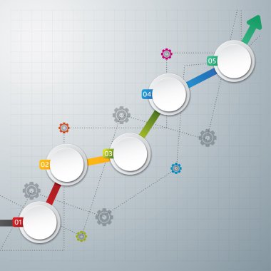 Şablon modern bilgi-grafik tasarım vektör