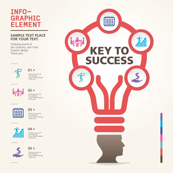 Lamp pictogram met idee concept — Stockvector