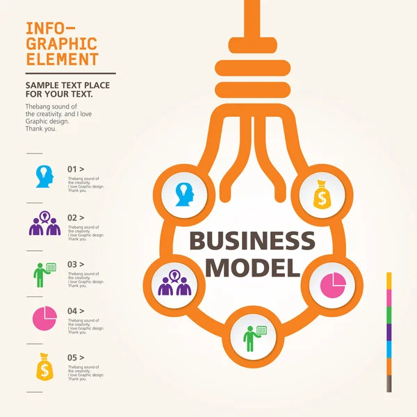 Ícone BULB COM IDEA CONCEITO —  Vetores de Stock