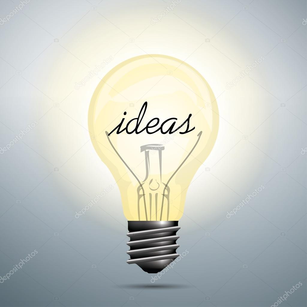 Creative idea in bulb shape as inspiration concept.