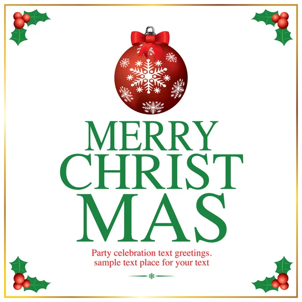 Christmas wenskaart. merry christmas belettering, vector — Stockvector