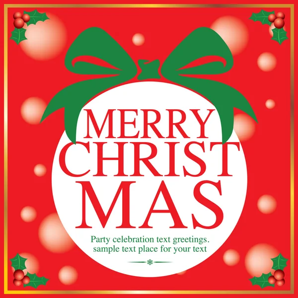 Christmas wenskaart. merry christmas belettering, vector — Stockvector