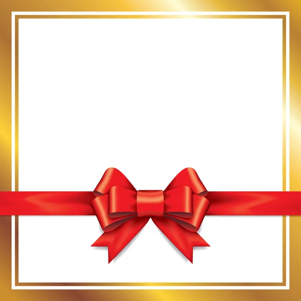 Red gift bows with ribbons. Vector. — Stock Vector