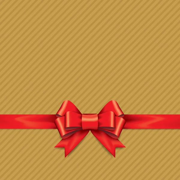 Arcos de regalo rojos con cintas. Vector . — Vector de stock