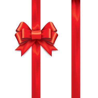 Kırmızı hediye yay şeritler