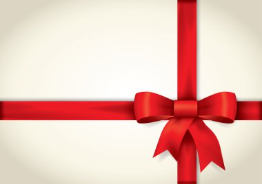 Kırmızı hediye yay şeritler