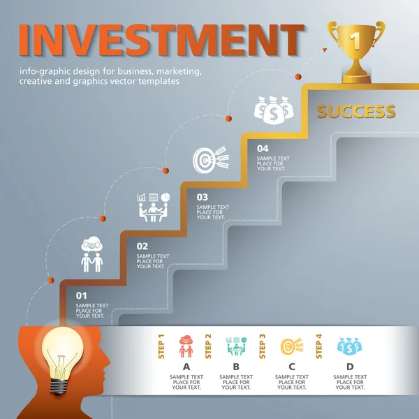 Vorlage modernes Info-Grafikdesign für Geschäftsvorlagen — Stockvektor