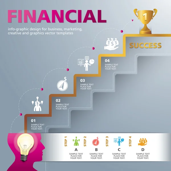 Modelo moderno info design gráfico para negócios —  Vetores de Stock