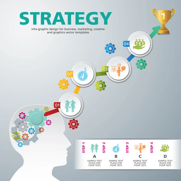 Modelo moderno info design gráfico para negócios —  Vetores de Stock