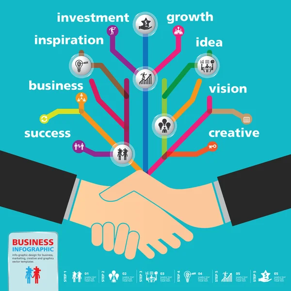 Businessman handshake — Stock Vector