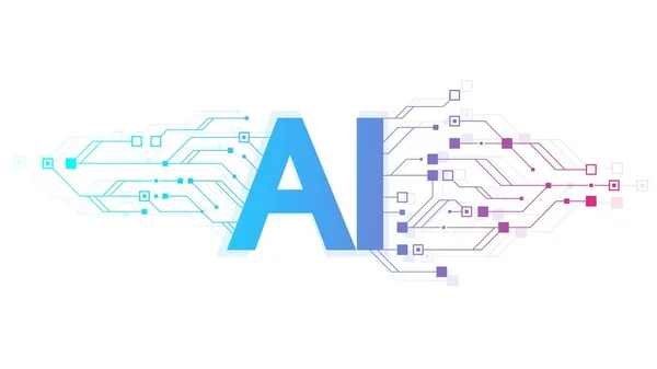 Kunstmatige Intelligentie Logo, pictogram symbool AI, diep leren blockchain neurale netwerk concept. Machine learning, kunstmatige intelligentie, ai. — Stockfoto