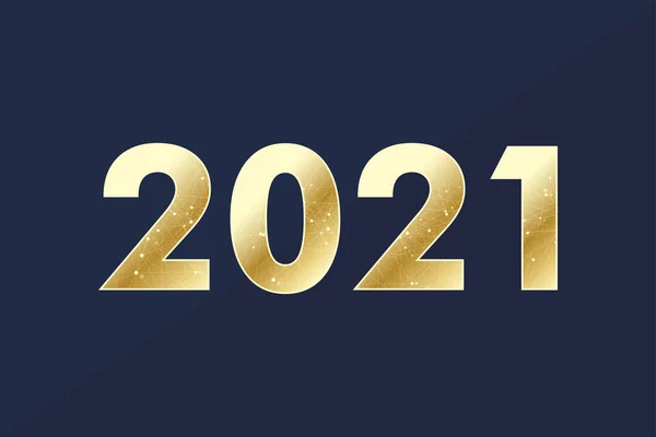 2021 Gelukkig nieuwjaar. Vrolijk Kerstfeest en Gelukkig Nieuwjaar 2021 wenskaart. Feestsjabloon voor 2021 illustratie vieren. — Stockfoto