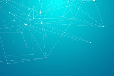 Noktalar ve doğrular ile küresel ağ bağlantıları. Kablo çerçeve arka planı. Soyut bağlantı yapısı. Çokgen uzay arkaplanı, illüstrasyon