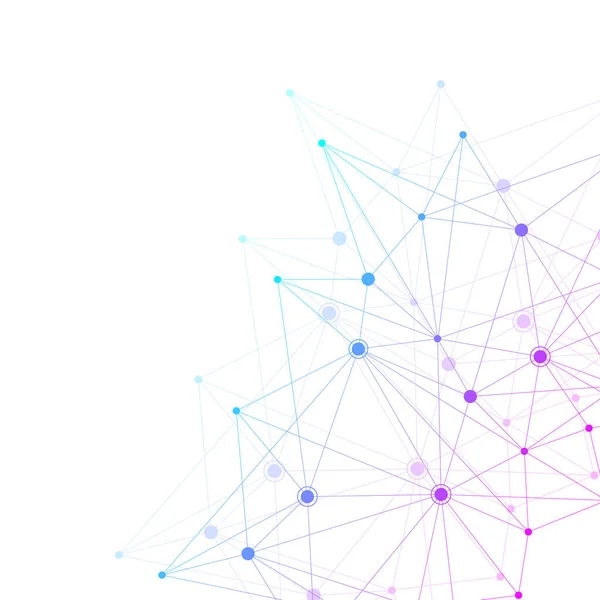 Глобальные сетевые связи с точками и линиями. Проводной фон. Абстрактная структура связи. Полигональный фон, иллюстрация — стоковое фото