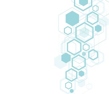 Tıp, bilim, teknoloji, sibernetik ve kimya için bilimsel bir arkaplan. Üzerinde uğursuz DNA molekülleri olan duvar kağıdı ya da afiş. Geometrik dinamik çizim.