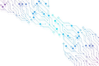 Teknoloji soyut devre kartı dokusu. Yüksek teknoloji fütüristik devre panosu pankartı duvar kağıdı. Dijital veri. Elektronik anakart çizimi